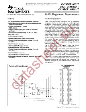 74FCT162501ATPACT datasheet  